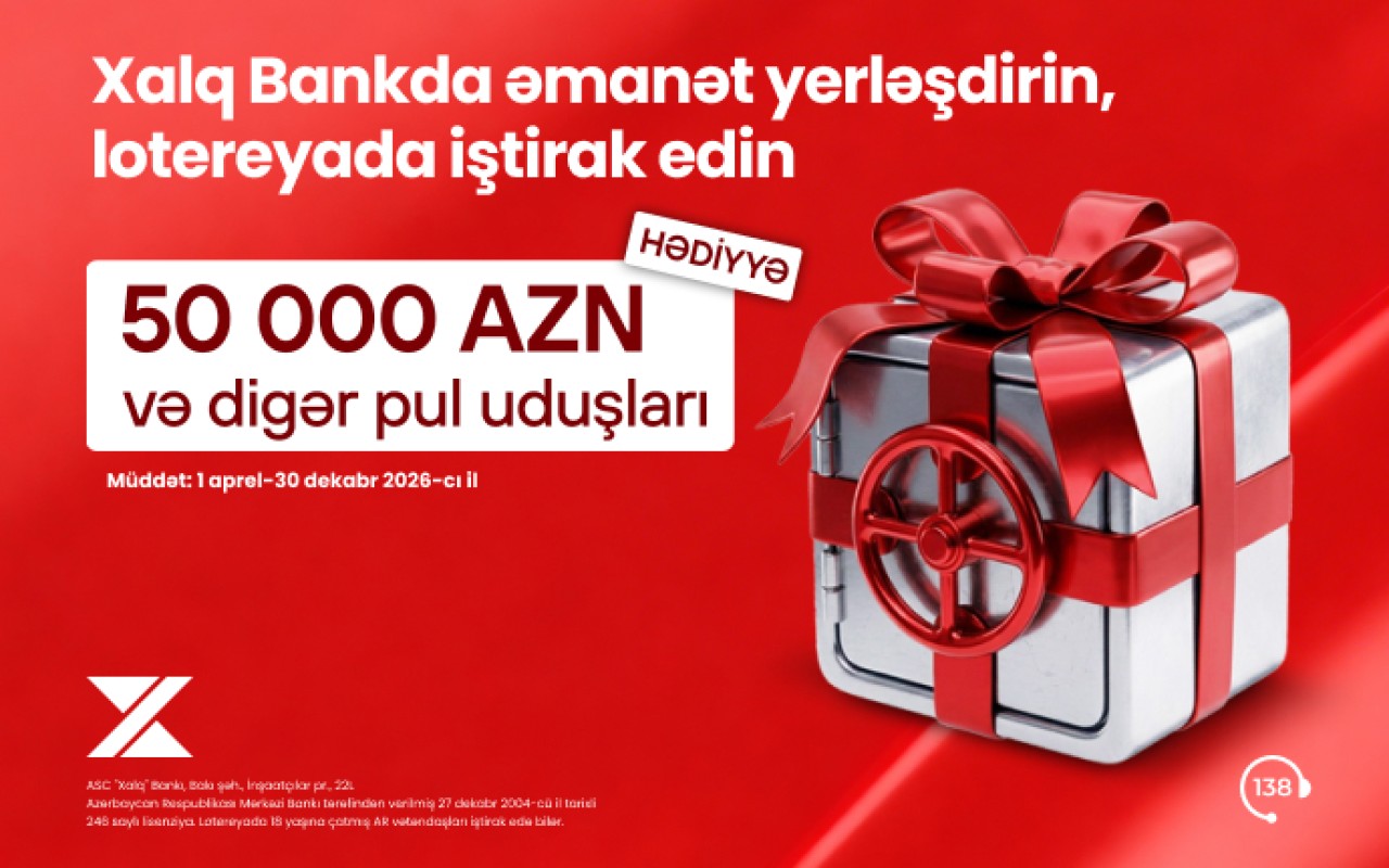 "Xalq Bank"da hədiyyəli “Əmanət” lotereyası